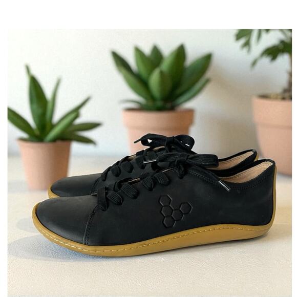 Vivo Barefoot Addis leather comfort sneaker black Ergonomic Design 40 - Picture 1 of 12